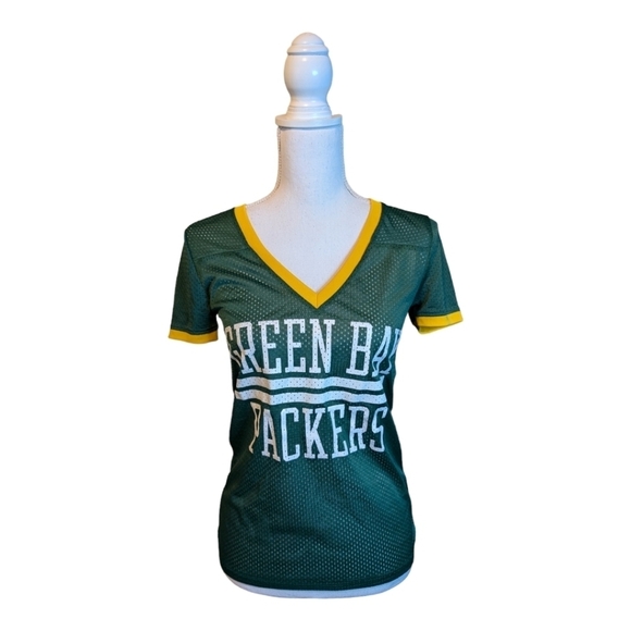 PINK Victoria's Secret Tops - VS PINK GREEN BAY Packers Boxy JERSEY Shirt